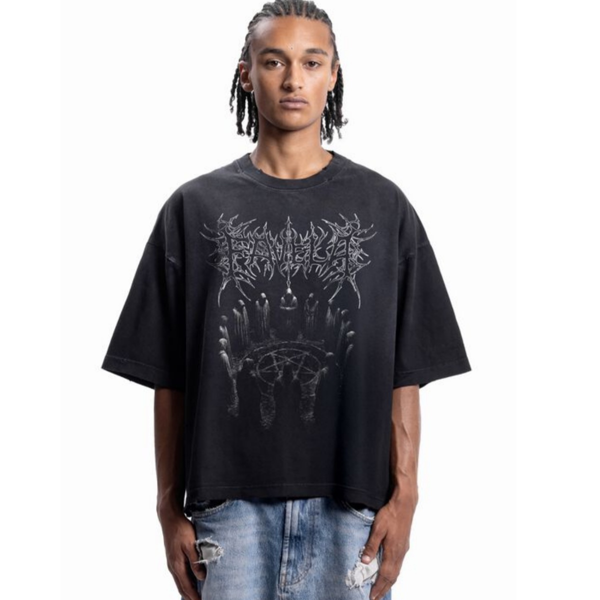 Streetwear Brand Fonts - Футболка Cult Metal Font Street Trendy