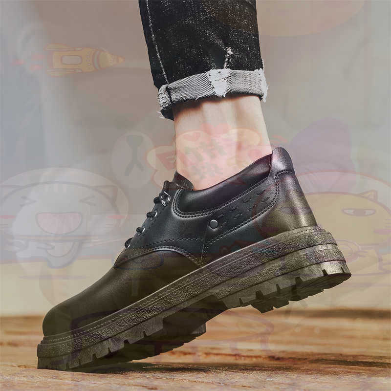 Streetwear Brand Drops - Темные модные кроссовки из натуральной кожи,